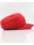 Kırmızı Bayan Şapka Kadın Kasket Yün Flat Cap 5