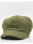 Haki Bayan Şapka Kadın Kasket Yün Flat Cap 1