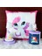 Sevimli Papçik Unicorn Puf Yastık Kalemlik Unicorn Işıklı Biblo Masa Gece Lambası Hediye Seti 1