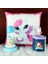 Sevimli Papçik Unicorn Puf Yastık Kalemlik Unicorn Işıklı Biblo Masa Gece Lambası Hediye Seti 1