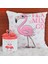 Flamingoların Aşkı Tasarım Biblolu Kalemlik Flamingo Puf Yastık Hediye Seti 1