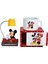 Mickey Mouse Minnie Mouse Tasarım Puantiyeli Kutulu Kupa Mickey Işıklı Biblo Hediye Seti 1