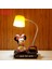 Mickey Mouse Minnie Mouse Puf Yastık Mickey Minnie Masa Gece Lambası Işıklı Biblo Hediye Seti 4
