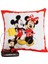 Mickey Mouse Minnie Mouse Puf Yastık Mickey Mouse Masa Gece Lambası Işıklı Biblo Hediye Seti 1