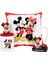 Mickey Mouse Minnie Mouse Tasarım Kalemlik Puf Yastık Mickey Minnie Işıklı Biblo Hediye Seti 1