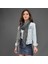 Kadın Antrasit Denim Taşlama Fular 5