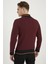 1039 Erkek Sweatshirt Desenli Bordo 5