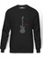 Notalar Gitar Music Müzik Baskılı Erkek Örme Sweatshirt Uzun Kol 1