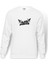 Black Sabbath Logo Baskılı Beyaz Erkek Örme Sweatshirt Uzun kol 1