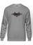 Mindhunter Yarasa Baskılı Gri Melanj Erkek Örme Sweatshirt Uzun kol 1
