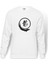 Silhouette Dragon Logo Baskılı Beyaz Erkek Örme Sweatshirt Uzun kol 1