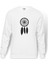 Silhouette Dreamcatcher Baskılı Beyaz Erkek Örme Sweatshirt Uzun kol 1
