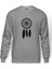 Silhouette Dreamcatcher Baskılı Gri Melanj Erkek Örme Sweatshirt Uzun kol 1