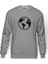 Silhouette Earth İcon Baskılı Gri Melanj Erkek Örme Sweatshirt Uzun kol 1