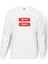 Stanger Things Robin & Steve Logo Baskılı Beyaz Erkek Örme Sweatshirt Uzun kol 1