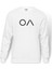 The OA Logo Baskılı Beyaz Erkek Örme Sweatshirt Uzun kol 1