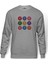 14 Mart Dünya Pi Günü Dj Baskılı Gri Melanj Erkek Örme Sweatshirt Uzun kol 1