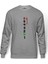 1n23456 Motor Ileri Baskılı Gri Melanj Erkek Örme Sweatshirt Uzun kol 1