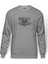 American Costum Vintage Baskılı Gri Melanj Erkek Örme Sweatshirt Uzun kol 1