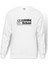 Araba Old School Baskılı Beyaz Erkek Örme Sweatshirt Uzun kol 1