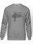 Gamblıng Money Alcohol Tipografi Baskılı Gri Melanj Erkek Örme Sweatshirt Uzun kol 1