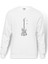 Guitar Melody Tipografi Baskılı Beyaz Erkek Örme Sweatshirt Uzun kol 1