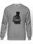 Peaky Blinders Tommy Shelby Gölge Baskılı Gri Melanj Erkek Örme Sweatshirt Uzun kol 1