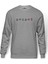 Sense 8 Logo Baskılı Gri Melanj Erkek Örme Sweatshirt Uzun kol 1