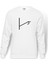 Türk Boyları Kınık Boyu Baskılı Beyaz Erkek Örme Sweatshirt Uzun kol 1