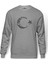 Türkiye Cumhurıyeti Atatürk Baskılı Gri Melanj Erkek Örme Sweatshirt Uzun kol 1