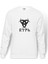 Göktürk Türk Teşkilatı Mahsusa Baskılı Beyaz Erkek Örme Sweatshirt Uzun kol 1