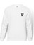 Metallica Heavy Metal Logo Göğüs Baskılı Beyaz Erkek Örme Sweatshirt Uzun kol 1