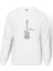 Notalar Gitar Music Müzik Baskılı Beyaz Erkek Örme Sweatshirt Uzun kol 1
