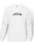 EvolutionThe Beat Of Evolution Baskılı Beyaz Erkek Örme Sweatshirt Uzun kol 1