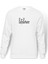 Lifelover Logo Baskılı Beyaz Erkek Örme Sweatshirt Uzun kol 1
