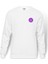 Mamamoo Logo Crown Baskılı Beyaz Erkek Örme Sweatshirt Uzun kol 1