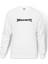 Megadeth Logo Baskılı Beyaz Erkek Örme Sweatshirt Uzun kol 1