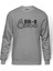 Atari Logo Baskılı Gri Melanj Erkek Örme Sweatshirt Uzun kol 1