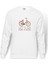 Leave Me Alone Baskılı Beyaz Erkek Örme Sweatshirt Uzun kol 1