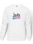 Peace Güvercin Baskılı Beyaz Erkek Örme Sweatshirt Uzun kol 1