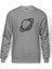 Saturn Computer Icons Planet Clip Art Baskılı Gri Melanj Erkek Örme Sweatshirt Uzun kol 1