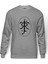 Of The Rings JRRT Jrr Tolkien Baskılı Gri Melanj Erkek Örme Sweatshirt Uzun kol 1