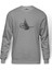 Tuğrası Ottoman Tughra Osmanli Tugrasi Logo Baskılı Gri Melanj Erkek Örme Sweatshirt Uzun kol 1