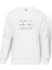 Music On World Off Baskılı Beyaz Erkek Örme Sweatshirt Uzun kol 1