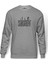 Solstafir Logo Baskılı Gri Melanj Erkek Örme Sweatshirt Uzun kol 1