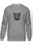 Transformers Baskılı Gri Melanj Erkek Örme Sweatshirt Uzun kol 1