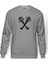 Keys Clefs White On Black 2 Baskılı Gri Melanj Erkek Örme Sweatshirt Uzun kol 1