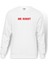 Mr Robot Baskılı Beyaz Erkek Örme Sweatshirt Uzun kol 1
