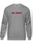 Mr Robot Baskılı Gri Melanj Erkek Örme Sweatshirt Uzun kol 1