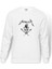 Metallica Baskılı Beyaz Erkek Örme Sweatshirt Uzun kol 1